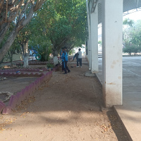 Los estudiantes cuidando del medio ambiente